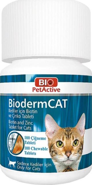 Bio PetActive Bioderm Cat Biotin Çinko Takviyesi 100 Tablet 30 gr