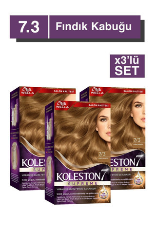 Wella Koleston Supreme Kit 7/3 Fındık Kabuğu *18 x3'lü Set