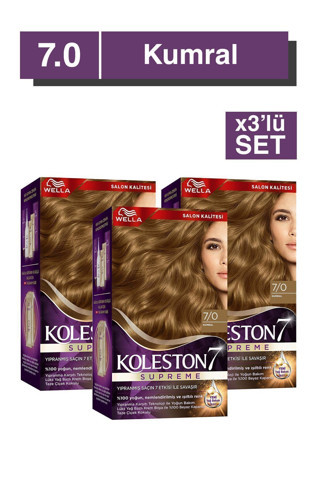 Wella Koleston Supreme Saç Boyası 7/0 Kumral x3'lü