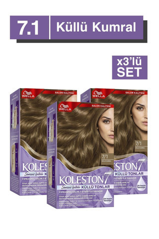 Wella Koleston Supreme Saç Boyası 7/1 Küllü Kumral x3'lü