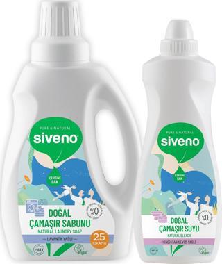 Siveno %100 Doğal Çamaşır Sabunu 750 ml & Çamaşır Suyu 700 ml Set