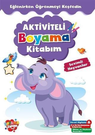 Aktiviteli Boyama Kitabım - Sevimli Hayvanlar - Kolektif  - Boyama Zamanı Yayınları