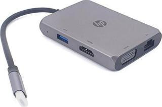 HP 7 in 1 Docking Station Type-C to 3*USB 3.0 + 1*Type-C + 1*RJ45(1000M) + 1*HDMI + 1*VGA
