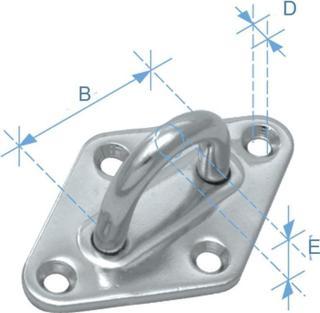 DIAMOD PAD W/ RING STAINLESS STEEL DIAM 6 MM