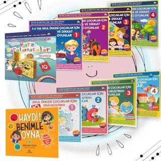 Okul Öncesi Çocuklar İçin Zeka ve Dikkat Geliştiren Rengarenk Oyunlar-Zeka Seti-10 Kitap Takım - Bahar Çelik - Ekinoks