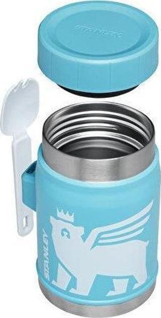 Stanley The Heritage Vacuum Food Jar  Desenli Kaşıklı Yemek Termosu 400 ml Mavi