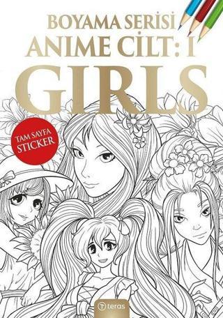 Anime Boyama Cilt 1 - Girls - Kolektif  - Teras Kitap