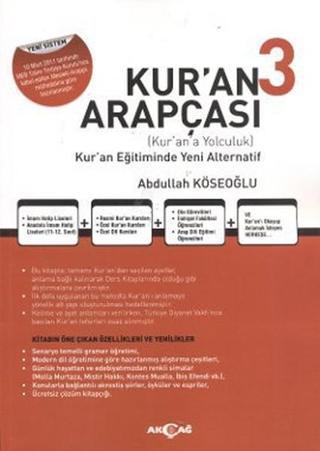 Kur'an Arapçası 3. Kitap + Çözüm Kitabı - Abdullah Köseoğlu - Akçağ Yayınları