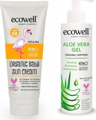 Ecowell Bebek Yaz Paketi (Bebek Güneş Kremi + Aloevera Jel)