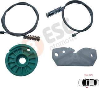 Mercedes CLK C209 / A209 2002-2009 İçin Arka Cam veya Sol Kapı Cam Kriko Tamir Seti