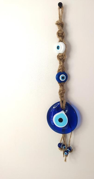 Cam Nazar Kötü Göz Kovucu Hand Made Ağaç Duvar Dekorasyonu Hasır Nazarlık Duvar Ağaç Ev Süsü