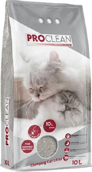 ProClean Aktif Karbonlu Topaklaşan İnce Taneli Bentonit Kedi Kumu 10 L