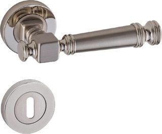 DOĞANLAR KONSEPT DRAGON SATEN NİKEL ROZETLİ KAPI KOLU TAKIM-Oda Kol