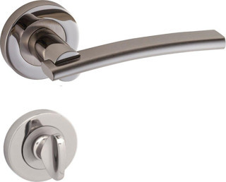 DOĞANLAR LALE SATEN NİKEL ROZETLİ KAPI KOLU ROZETLİ WC (TK)