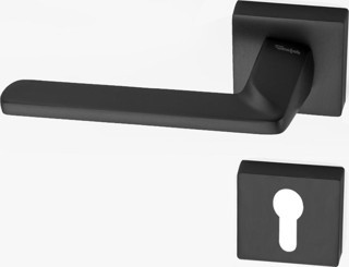 DOĞANLAR RADYA MAT SİYAH ROZETLİ SOL YALE KAPI KOLU