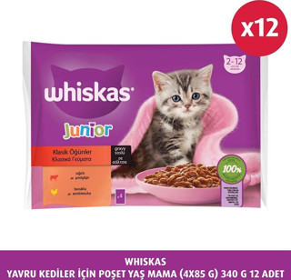 Whiskas  Yavru Etli 4'Lü 340 Gr 12X