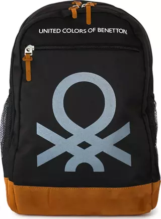 United Colors of Benetton Sofistike Çift Bölmeli Sırt Çantası Siyah / 13064