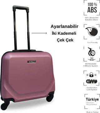 Anhelo Traveller Abs Hostes-pilot Boy Valiz  Rose