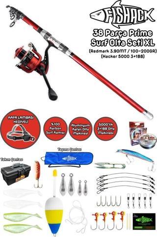 Fishack 38 Parça Surf Prime Deniz Olta Seti XL - 3.90MT / 100-200GR