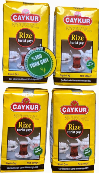 Çaykur Rize Turist Siyah Çay 500  gr/Paket X 4 Paket