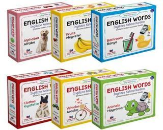 English Words-İngilizce Kelime Kartları Seti - 6 Kitap Takım - Kolektif  - Lima Kids