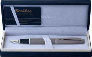 Scrikss 38 Lüks Kutuda Karbon Gri Dolma Kalem