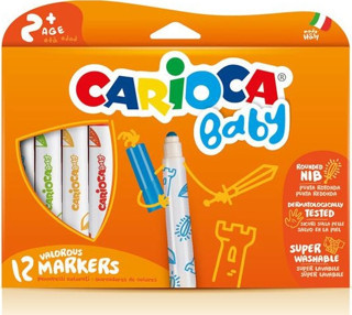 Carioca Süper Baby Süper Yikanabilir Keçeli Boya Kalemi 12Li 42814