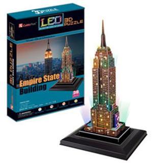 CubicFun 3D Puzzle Empire State Binası ABD LED Işık Seri 3D Puzzle L503H
