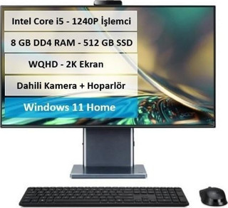 Acer S27-1755 i5-1240P 8GB RAM 512GB SSD 27 inç WQHD Windows 11 All in One PC DQ.BKDEM.001