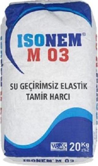 İsonem M03 Su Geçirimsiz Elastik Tamir Harcı 20 Kg Gri