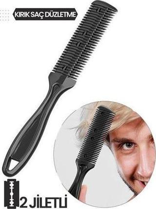 Findit 2 Jiletli Kırık Saç Sakal Düzletme İnceltme Tarağı