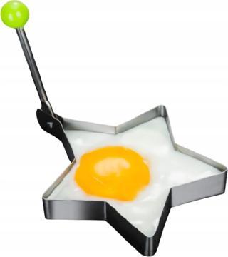 Metalik Yıldız Şeklinde Metal Omlet Yumurta ve Krep Kalıpları