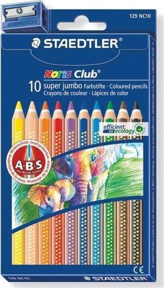 Staedtler Noris Clup Altıgen Süper Jumbo 10'lu Kuru Boya