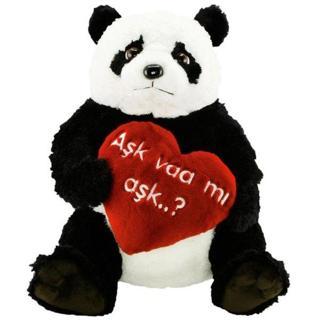 Neco Plush Panda Aşk Varmı Aşk Peluş 70 cm