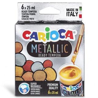 Carioca Metalik 6 Renk Süper Yıkanabilir Guaj Boya