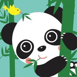Plus Hobby Panda Çocuklar İçin Sayılarla Boyama 20x20cm Tuval