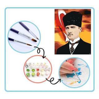 Plus Hobby Mustafa Kemal Atatürk Sayılarla Boyama Seti 40x50cm Tuval