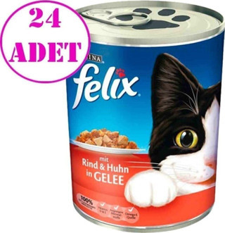 Felix Purina Sığır Etli Kedi Konservesi 400 Gr 24 Adet