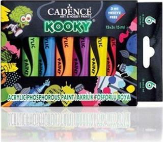 Cadence Kooky Fosforlu  Akrilik 6'Lı Set 15Ml