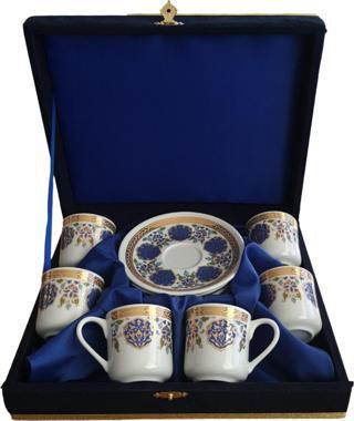 Armada Çini Ar 710 Göbekli Altın Yaldızlı 6 Lı Fincan Takımı