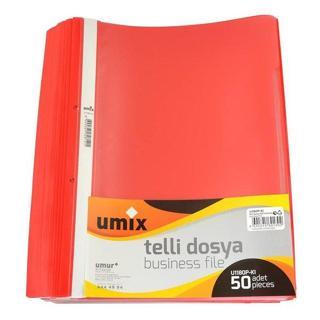 Umixc Premıum A4 Tellı Dosya 50 lı Kırmızı