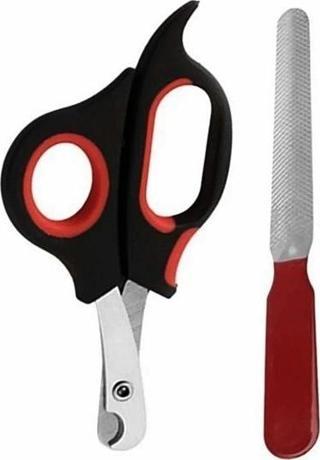 Büyük Boy Törpülü Kedi Köpek Tırnak Makası 14 cm-14 cm Kırmızı