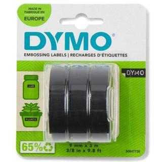 DYMO Kabartma Şerit 9mm x 3m 3'lü Siyah S0847730