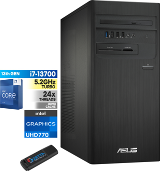 Asus S500TE-I7161TBB0D Intel I7-13700 32GB 512GB SSD WINDOWS11HOME A1S500TE-I7161TBB0D32+ZETTAUSBBELLEK