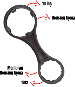 Aqua Bella Su Arıtma Cihazları Için Filtre Kabı Ve Membran Kabı Açma Anahtarı Abs Kırılmaz Seri