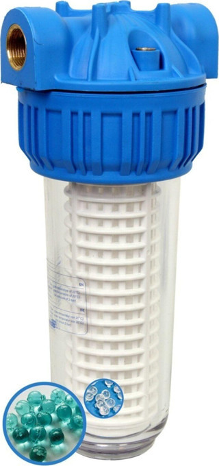 Aquafer 10 İnç 1 1/4 Inç Girişli Siliphoslu Yıkanabilir Su Arıtma Filtresi Kirece Karşı Etkili