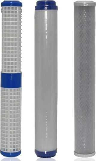Aqua Bella Daire Bina Girişi 20 Inch 3 Aşama Yedek Filtre Seti Yık-Gac-Blok