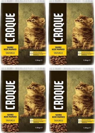 Croque Tavuklu Yavru Kedi Maması 1,5kg*4 Adet