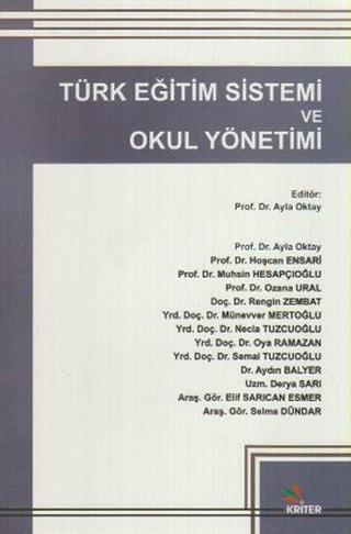 Türk Eğitim Sistemi ve Okul Yönetim - Oya Ramazan - Kriter