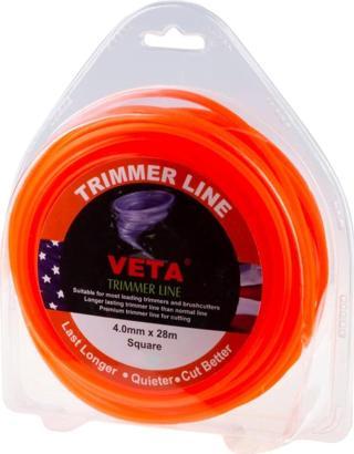 Veta Trimmer Line 4.0mm 28 M Turuncu 4 Köşe Misine